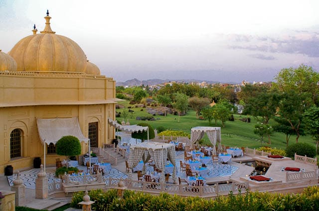 the oberoi rajvilas palace in udaipur, rajasthan